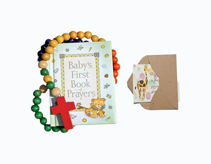 Product Image of the Baptism Gift Set With Rosary And Book of Prayers