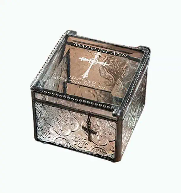 Product Image of the Baptism Personalized Trinket Box