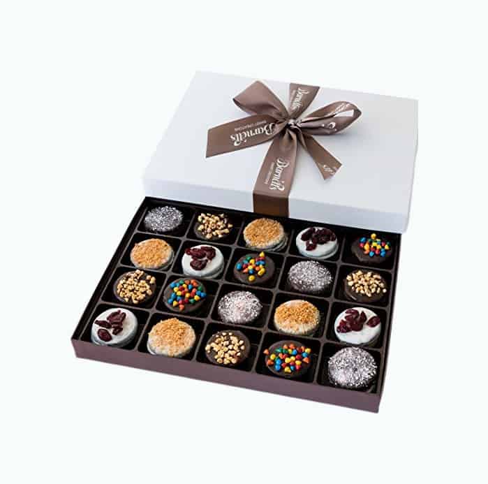 Product Image of the Barnett’s Holiday Gift Basket – Elegant Chocolate Covered Sandwich Cookies