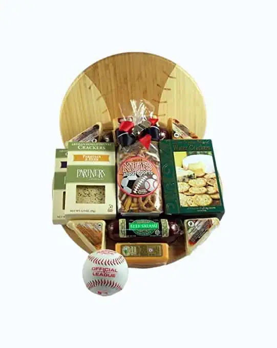 Product Image of the Baseball Cutting Board Gift Basket