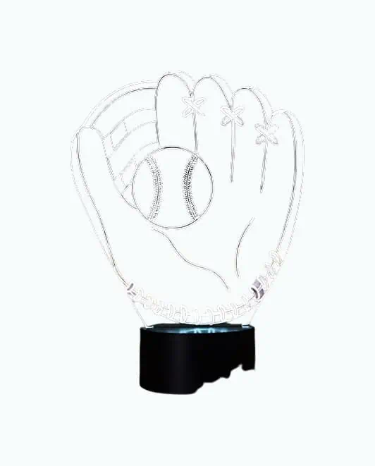 Product Image of the Baseball Glove Bedside Lamp