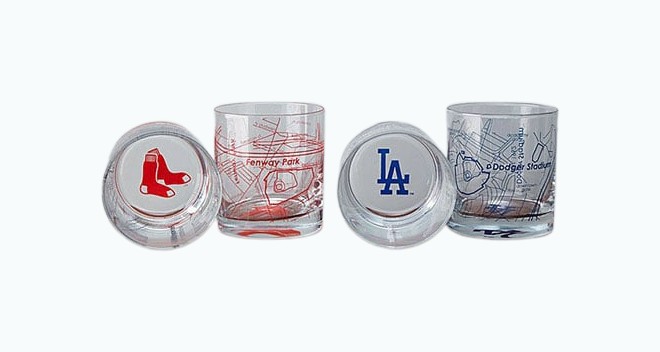 Product Image of the Baseball Park Map Glasses - Set of 2