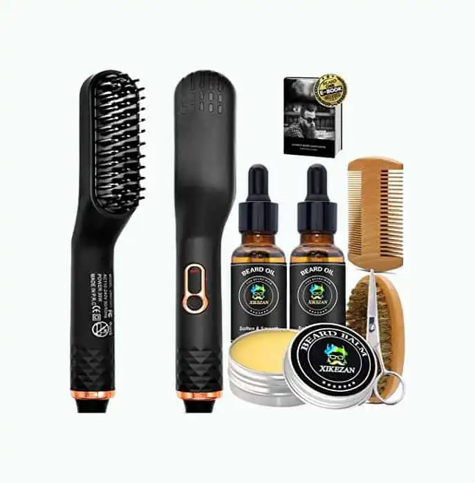 Product Image of the Beard Hair Straightener Brush And Kit
