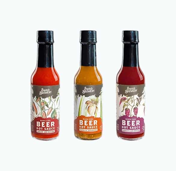 Product Image of the Beer-infused Hot Sauce Variety 3-Pack