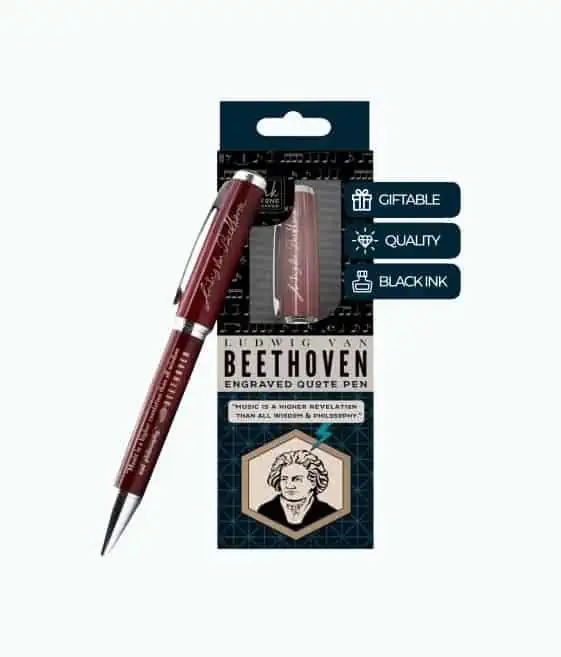 Product Image of the Beethoven Engraved Quote Pen