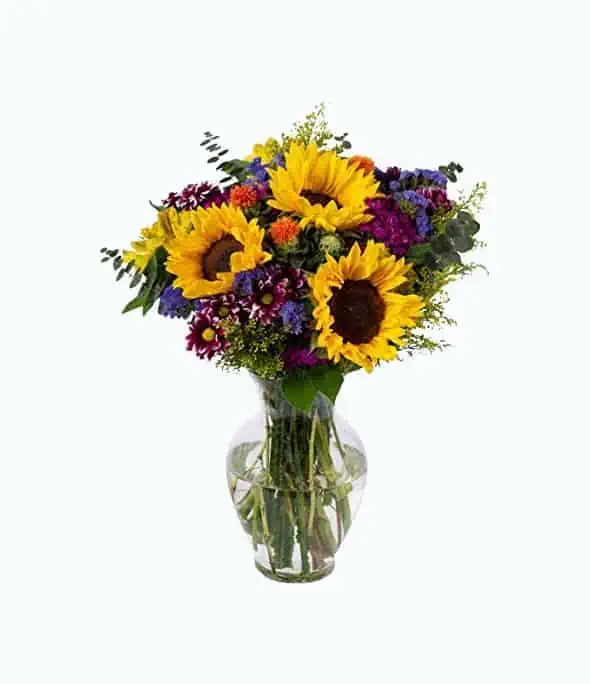 Product Image of the Benchmark Bouquets Flowering Fields, With Vase