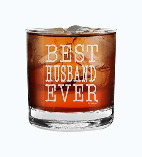Product Image of the Best Husband Engraved Whiskey Glass