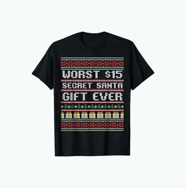 Product Image of the Best Worst Secret Santa T-Shirt