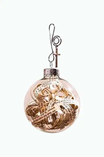 Product Image of the Bible Pages Hanging Ornament