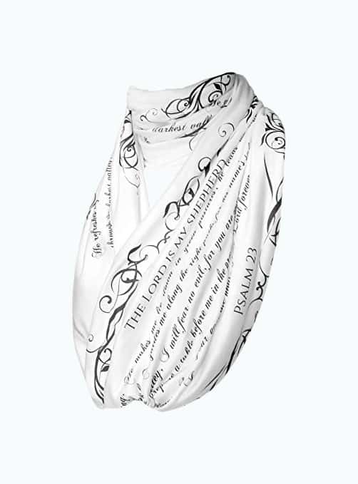 Product Image of the Bible Verse Scarf Psalm 23