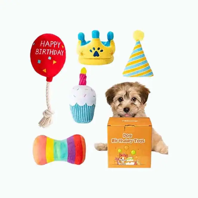 Product Image of the Birthday Puppy Toys Set