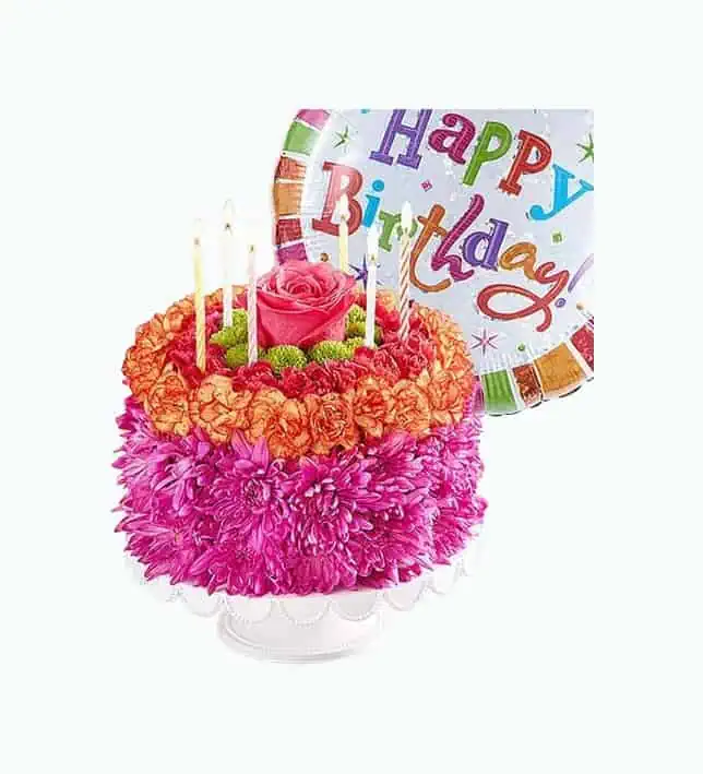 Product Image of the Birthday Wishes Flower Cake