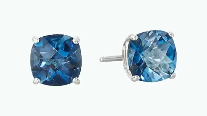 Product Image of the Blue Topaz Stud Earrings