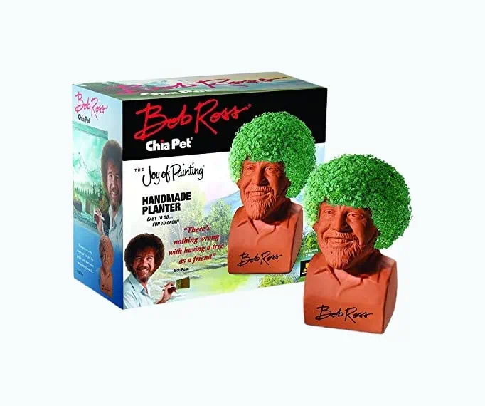 Product Image of the Bob Ross Chia Pet