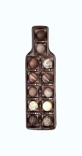 Product Image of the Bottle-of-Wine Chocolate Truffles Box