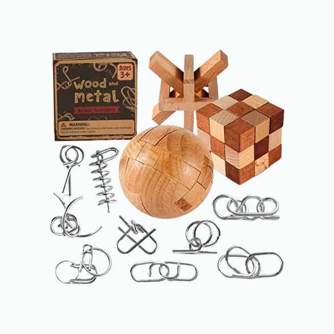 Product Image of the Brain Teaser Puzzle Set