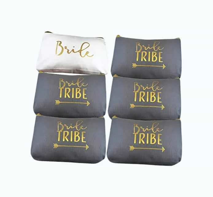 Product Image of the Bride Tribe Canvas Clutch