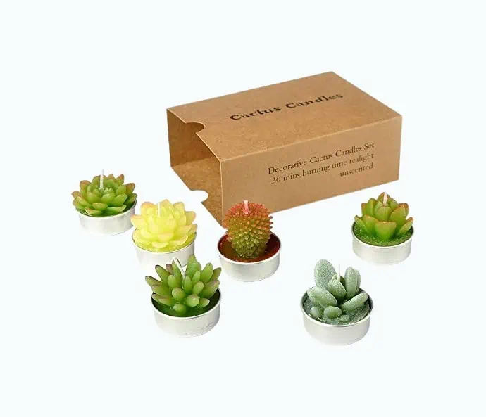Product Image of the Cactus Tealight Candles Set