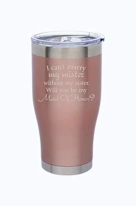 Product Image of the Can’t Marry My Mister Without My Sister Travel Mug