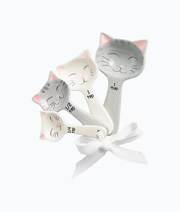 Product Image of the Cat Shaped Ceramic Measuring Spoons
