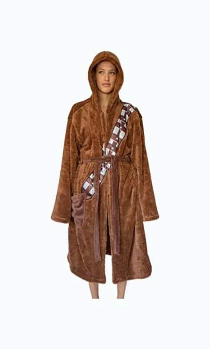 Product Image of the Chewbacca Hooded Bathrobe With Belted Tie