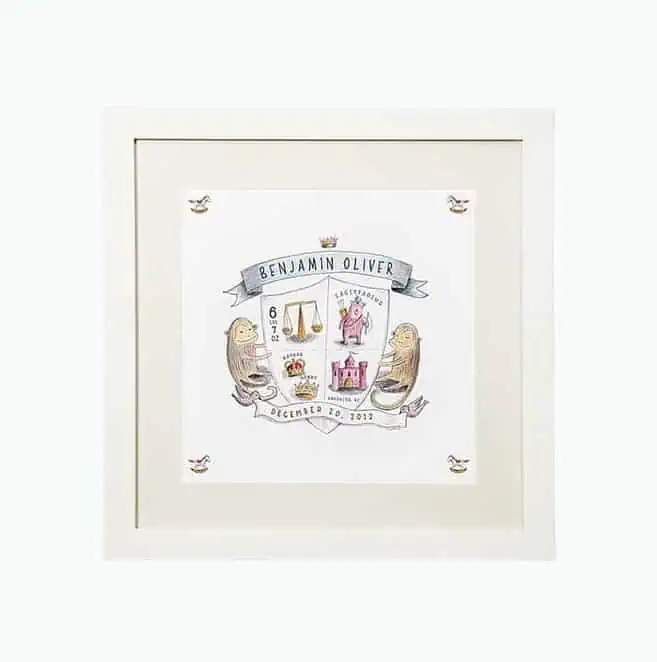 Product Image of the Coat of Arms Birth Announcement