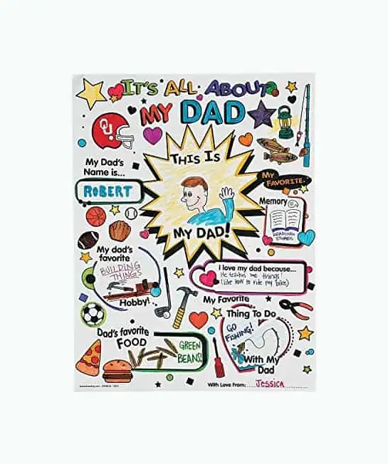 Product Image of the Color Your Own All About Dad Poster - Set of 30