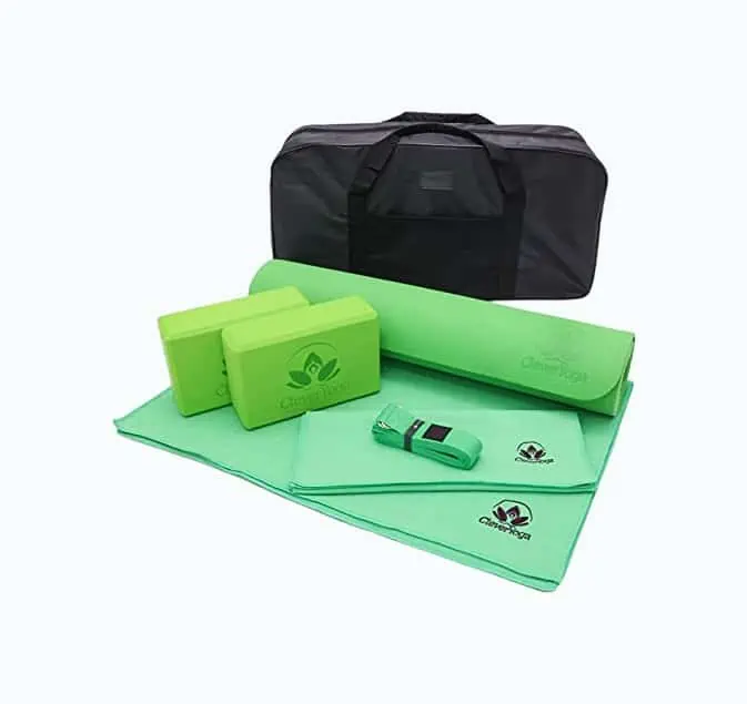 Product Image of the Complete Beginners 7-Piece Yoga Kit
