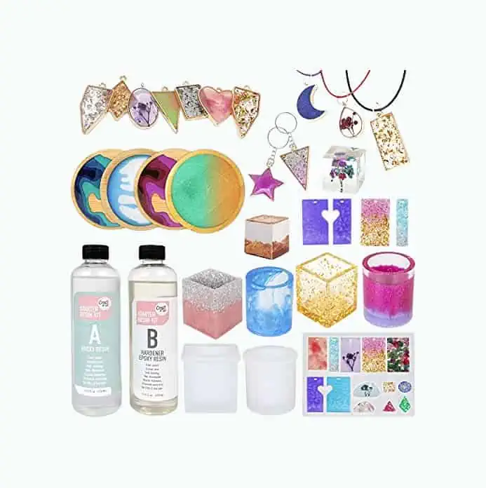 Product Image of the Complete Starter Jewelry Making Resin Kit for Beginners