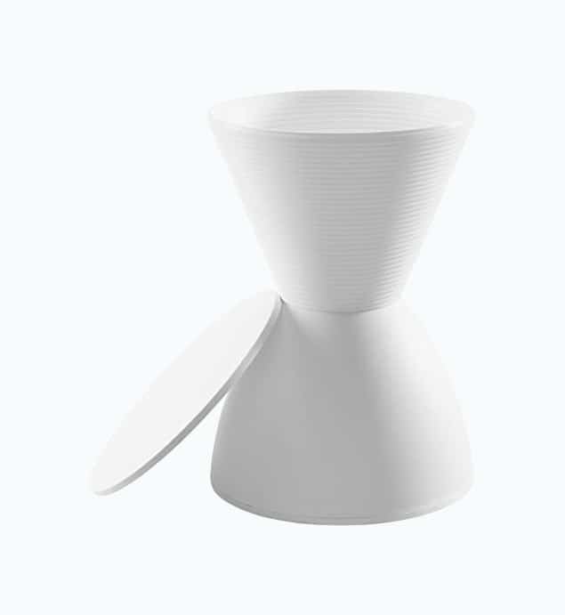 Product Image of the Contemporary Modern Hourglass Accent Stool