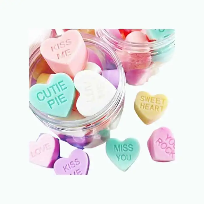 Product Image of the Conversation Heart Soap In A Jar
