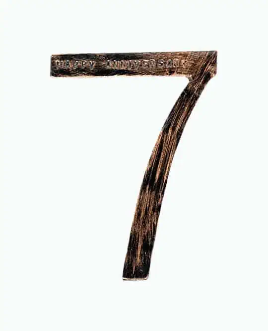Product Image of the Copper Painted Number 7