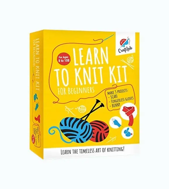 Product Image of the CraftLab Knitting Kit for Beginners