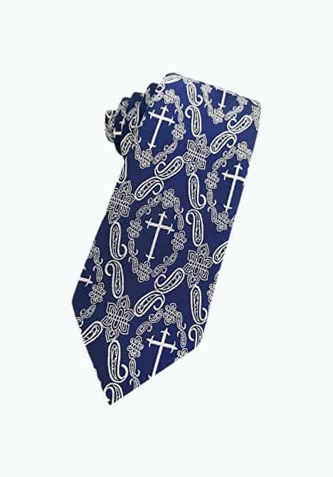 Product Image of the Cross & Paisley Necktie