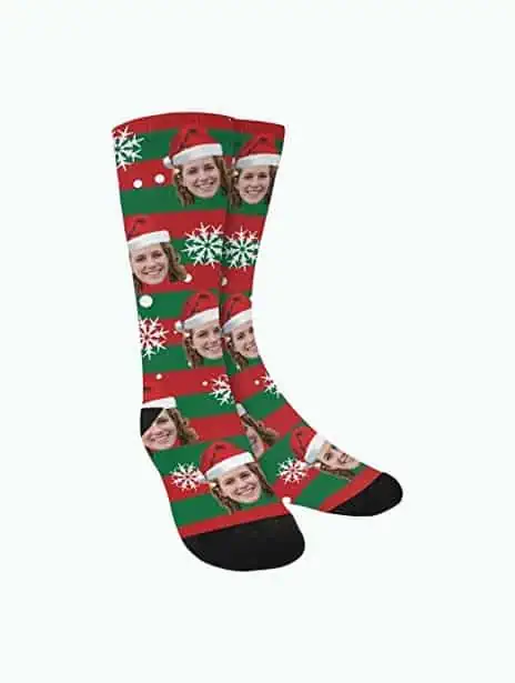 Product Image of the Custom Christmas Photo Socks