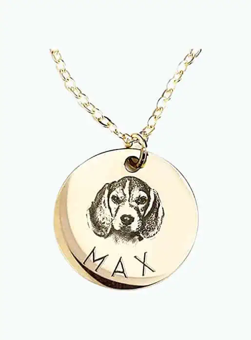 Product Image of the Custom Pet Portrait Necklace
