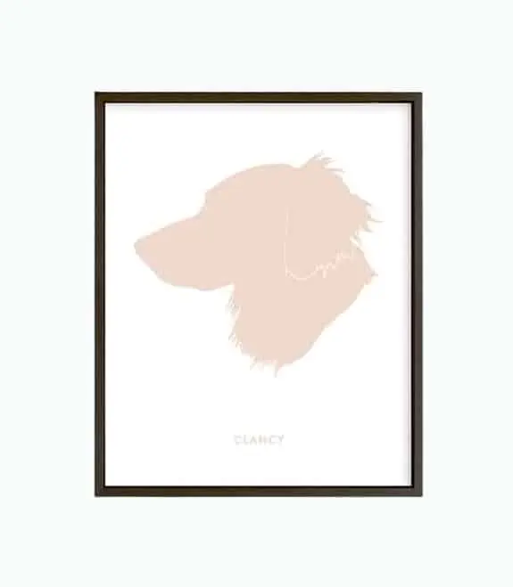 Product Image of the Custom Pet Silhouette Art 