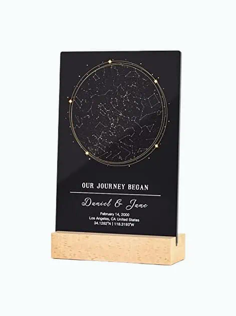 Product Image of the Custom Star Map Spotify Plaque