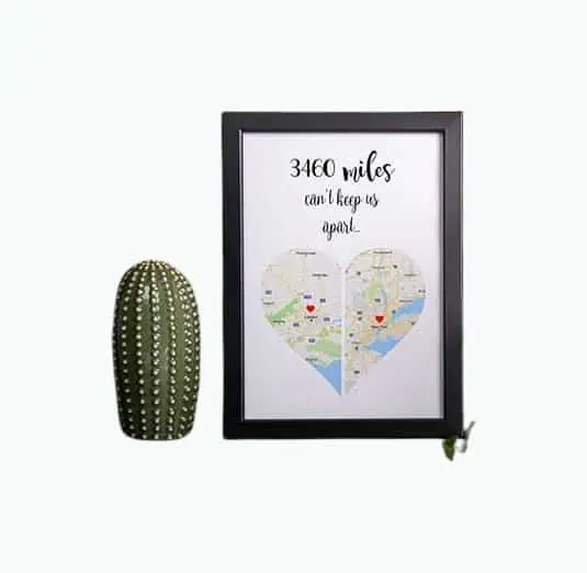 Product Image of the Customizable Long Distance Relationship Art