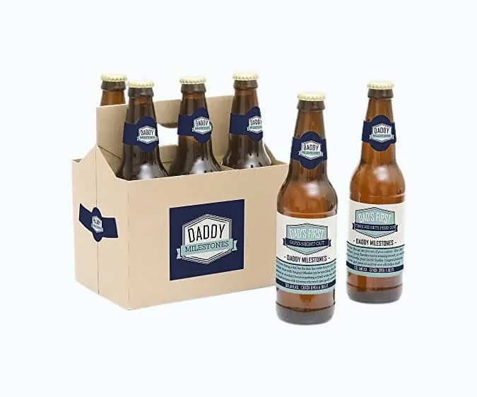 Product Image of the Daddy's First Milestones Beer Bottle Labels