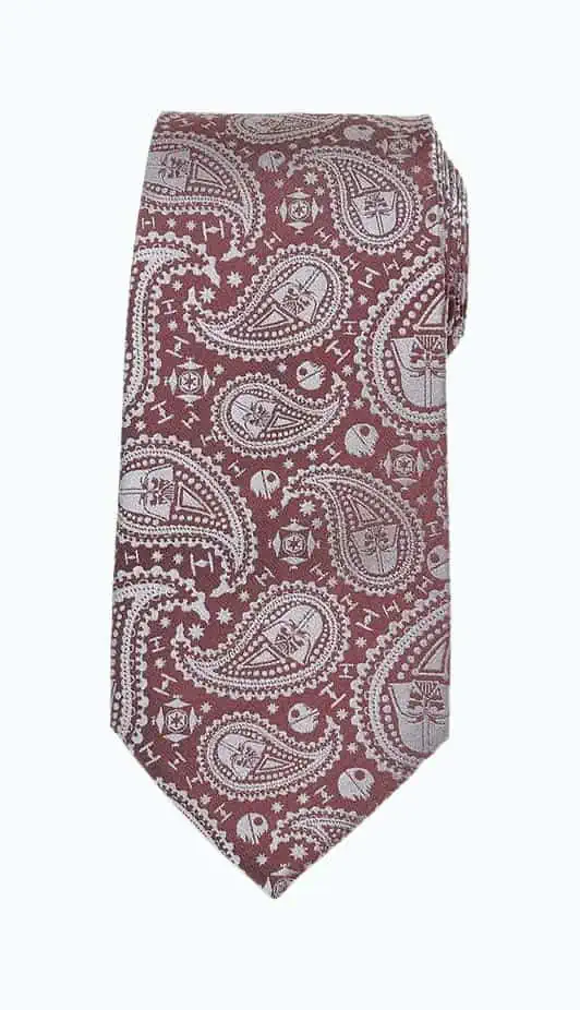 Product Image of the Darth Vader Red Paisley Silk Tie