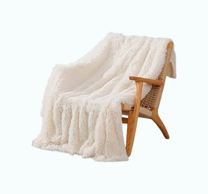 Product Image of the Decorative Extra Soft Fuzzy Faux Fur Throw Blanket