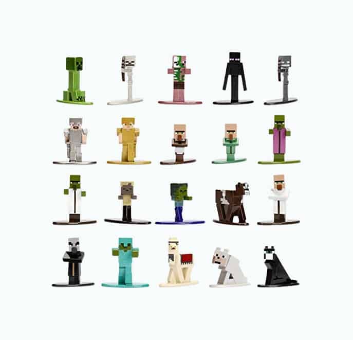 Product Image of the Die-Cast Minecraft Metal Figurines Set
