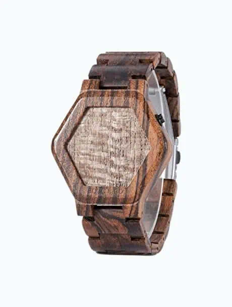 Product Image of the Digital LED Wood Watch
