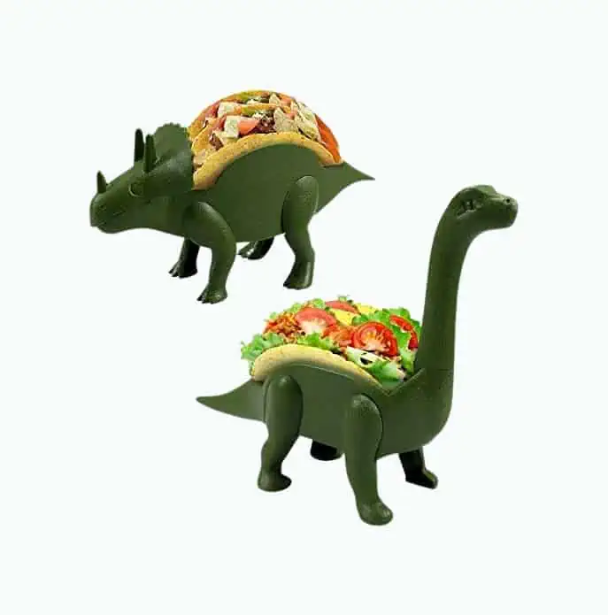 Product Image of the Dinosaur Taco Holder - Kids Plastic Novelty Taco Plate