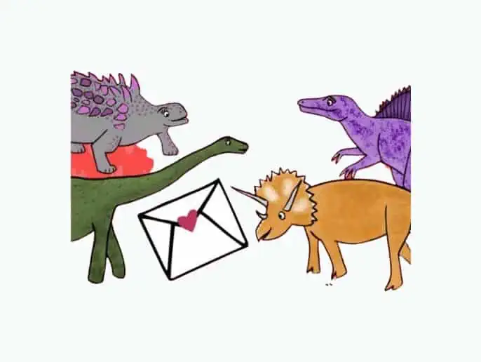 Product Image of the Dinosaur Valentine’s Day Picture Book