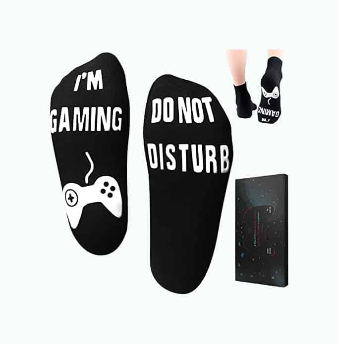 Product Image of the ‘Do Not Disturb, I’m Gaming’ Socks