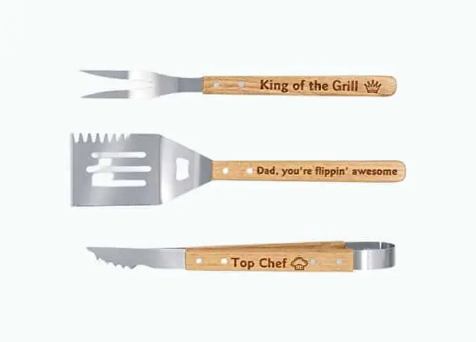 Product Image of the Engraved BBQ Tools Kit