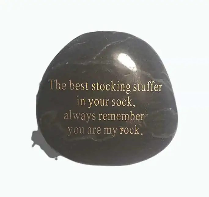 Product Image of the Engraved Rock Stocking Stuffer