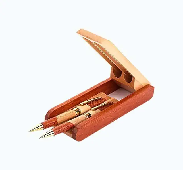 Product Image of the Environmentally Friendly Wooden Ballpoint Pen Set
